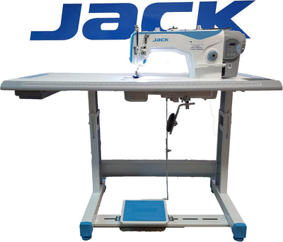 Konsew JACK A2 Industrienähmaschine mit automatischem Fadenabschneider aus Metall, Weiss, Blau