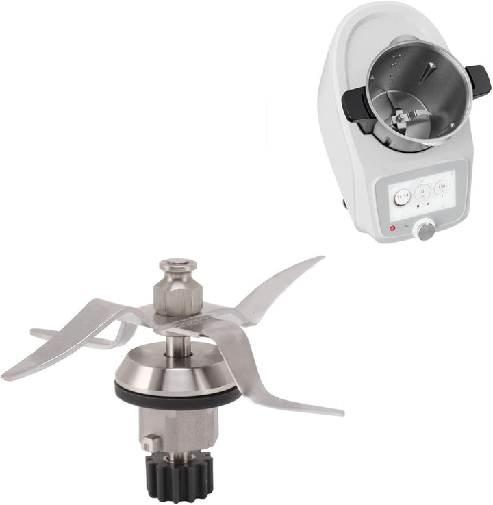 Focket Mixerklinge für 1.0, 4 Lamellen, 12 Zähne, Edelstahl-Mixer-Ersatzteil, Strapazierfähige, Rost