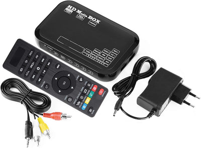 1080P Media Player-Box, Full HD Mini-Box Unterstützung für Video-Media-Player MKV, AVI, TS/TP, M2TS,