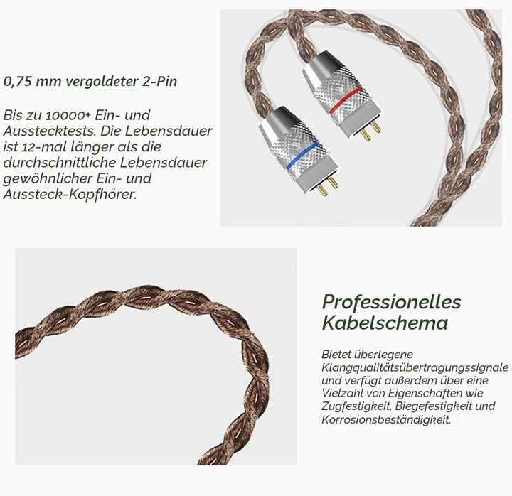 CCA C10 Hybrid-Treiber-In-Ear-Kopfhörer, HiFi-Stereo-Ohrhörer, leistungsstarker Bass, Sport-Headset