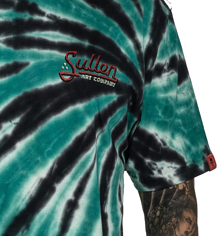 Sullen Men's Rest Easy Premium Short Sleeve T Shirt Tye Dye Green 2XL