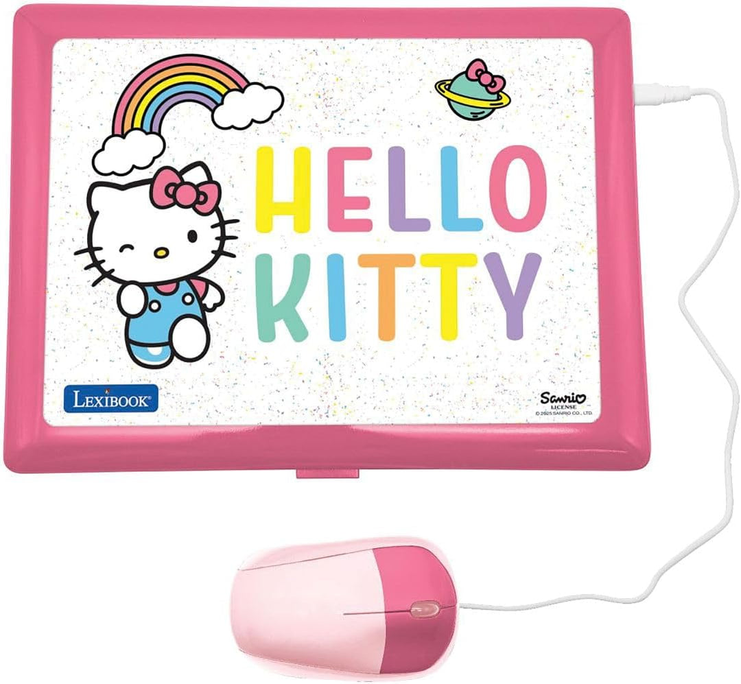 Lexibook, Hello Kitty, Zweisprachiger Lern-Laptop Englisch/Deutsch,164 Aktivitäten: Sprache, Schreib