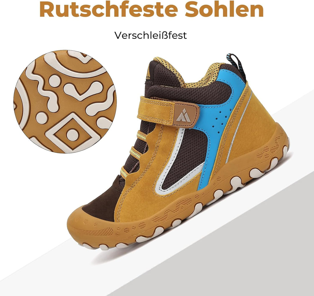 Mishansha Kinder Wanderschuhe Trekking Wanderstiefel Outdoor Trekkingschuhe 27 EU Gelb, 27 EU Gelb