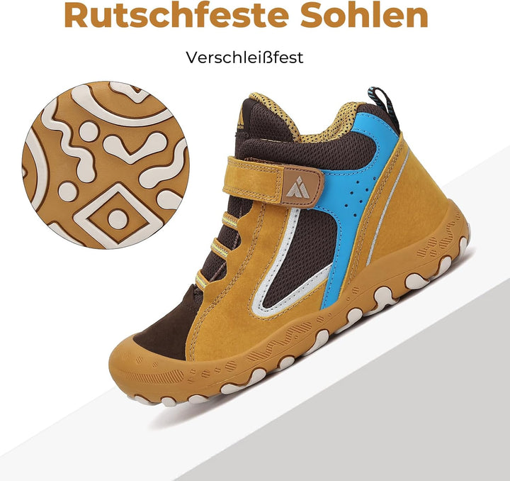 Mishansha Kinder Wanderschuhe Trekking Wanderstiefel Outdoor Trekkingschuhe 27 EU Gelb, 27 EU Gelb