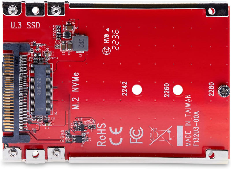 StarTech.com M.2 auf U.3 Adapter für M.2 NVMe SSDs, PCIe M.2 Laufwerk zu 2,5 Zoll U.3 (SFF-TA-1001)