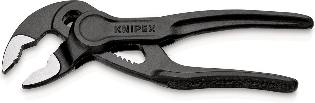 KNIPEX Cobra® XS Mini-Wasserpumpenzange, 100 mm, Muttern bis 24 mm, Rohre bis 28 mm, Selbstklemm-Eff