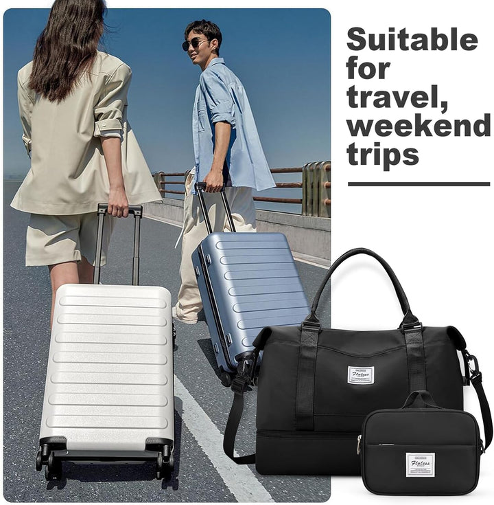 Reisetasche Damen Handgepäck Tasche Sporttasche mit Kulturbeutel Weekender Bag Schwimmtasche Wasserd
