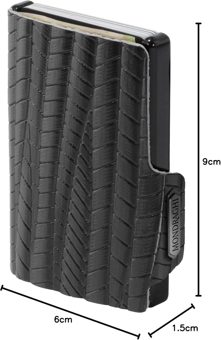 MONDRAGHI® Mini-Geldbörse Ultraleicht, Slim - Kreditkartenetui und Kartenetui mit Münzfach, echtes L