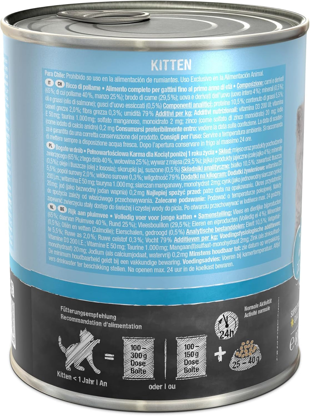 Leonardo Nassfutter [6x800g Kitten] | Getreidefreies Nassfutter für Katzen | Feuchtfutter Alleinfutt