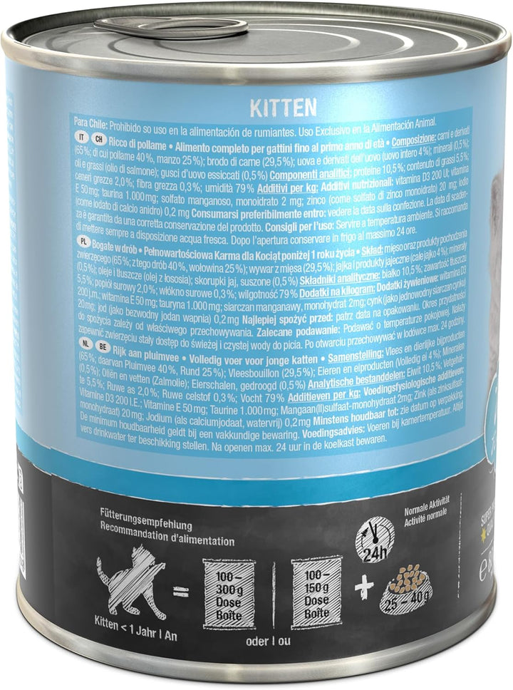 Leonardo Nassfutter [6x800g Kitten] | Getreidefreies Nassfutter für Katzen | Feuchtfutter Alleinfutt