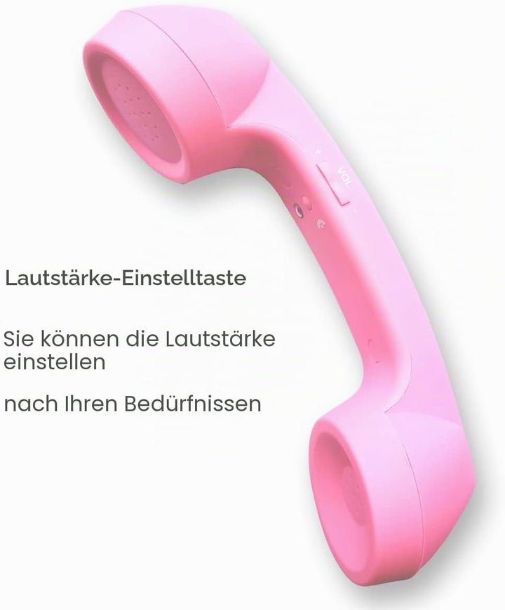 kabellose Retro-Telefonhörer Kopfhörer Bluetooth für EIN Handy mit bequemem Anruf,rosa, Rosa