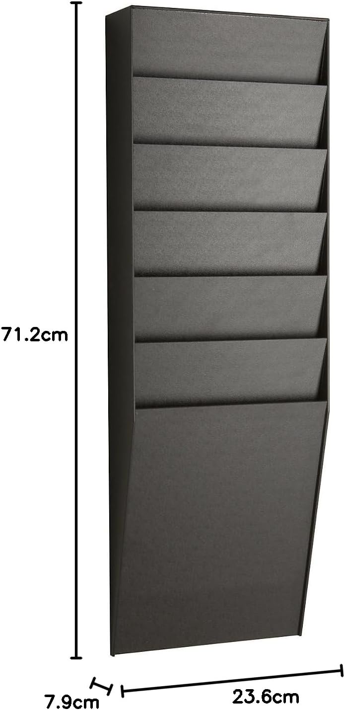 Paperflow A4 V1 X 6.01 Polystyrol Rahmen/Wand Datei Box – Schwarz