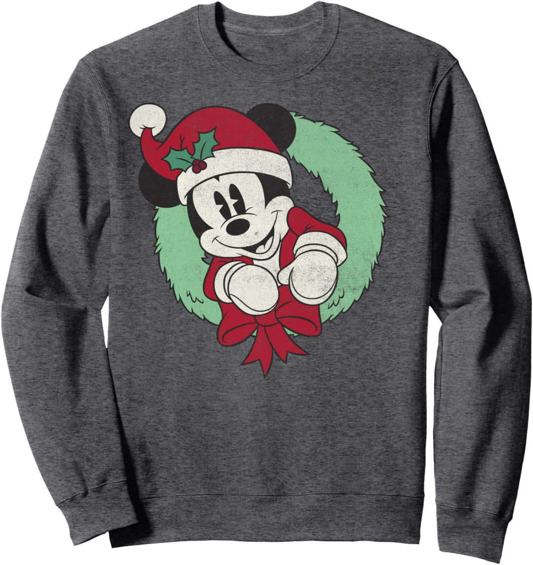 Disney Mickey And Friends Weihnachten Mickey Mouse Wreath Sweatshirt