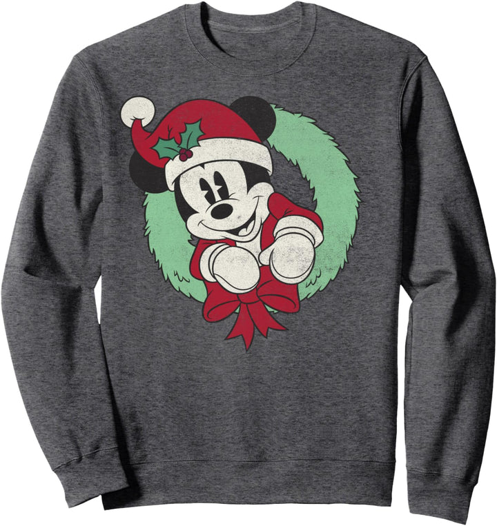 Disney Mickey And Friends Weihnachten Mickey Mouse Wreath Sweatshirt