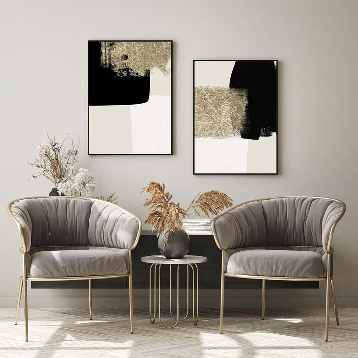 PYNVDD Leinwandposter, Moderne Minimalistische Abstrakte Wandkunst, Böhmisches Posterset Geometrisch