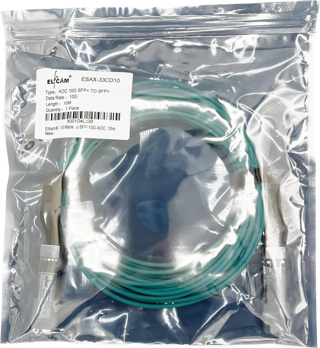 Elfcam® - 8 Meter SFP+ Aktives Kabel OM3 - AOC Kabel - SFP+ auf SFP+, SFP-10G-AOC Kompatibel, 8m 8 M
