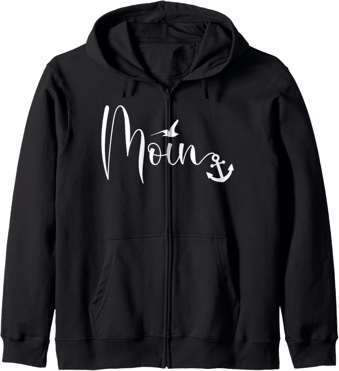 "Moin" Anker Möwe Herz Platt Ostfriese Nordsee Kapuzenjacke