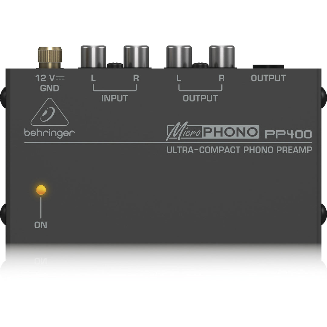 Behringer MICROPHONO PP400 Ultrakompakter Phono-Vorverstärker Single, Single