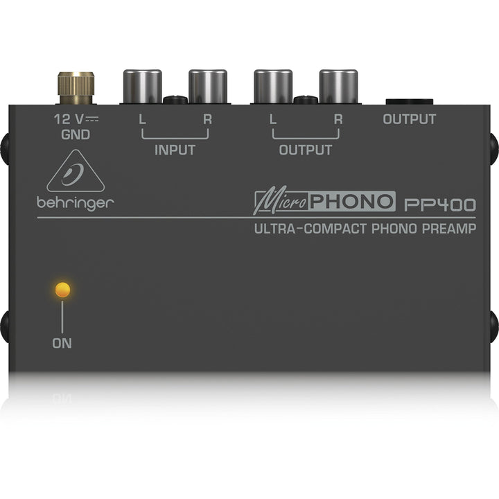 Behringer MICROPHONO PP400 Ultrakompakter Phono-Vorverstärker Single, Single