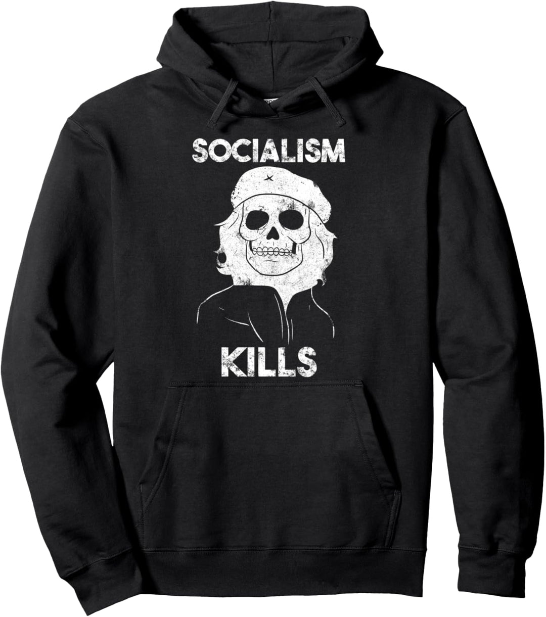 Socialism Kills Anti Sozialismus Kapitalismus Pullover Hoodie