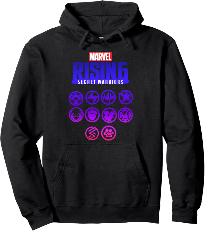 Marvel Rising Secret Warriors Hero Emblem Logo Pullover Hoodie