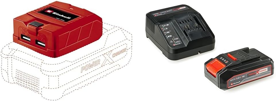 Einhell USB Akku-Adapter TE-CP 18 Li USB Power X-Change (Li-Ion, 18 V, externe Stromquelle für Handy