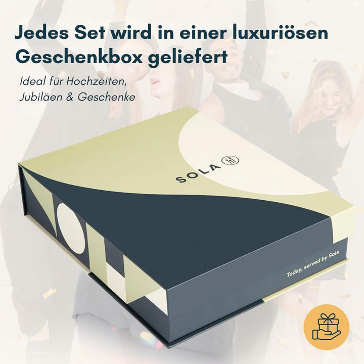 Sola Hollands Glad Besteck Set - 8 Personen Essbesteck - 70 Teilig, 18/10 Rostfreiem Stahl - Robuste
