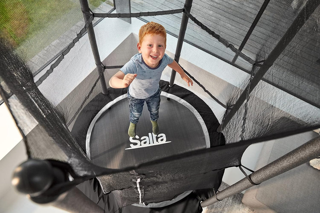 Salta junior - Ø 140 cm - TÜV geprüft - schwarz/pink - Gartentrampolin Outdoor Minitrampolin Kindert