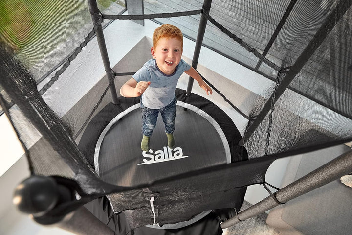Salta junior - Ø 140 cm - TÜV geprüft - schwarz/pink - Gartentrampolin Outdoor Minitrampolin Kindert