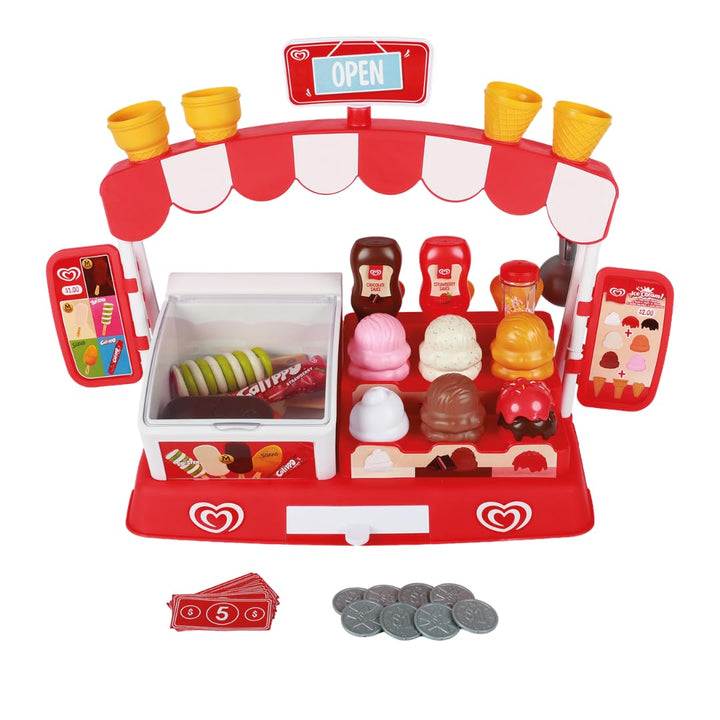 Authentisches Langnese Eisdielen-Spielset von Casdon | Spiel-Eisstand für Kinder ab 2 Jahren | Mit E