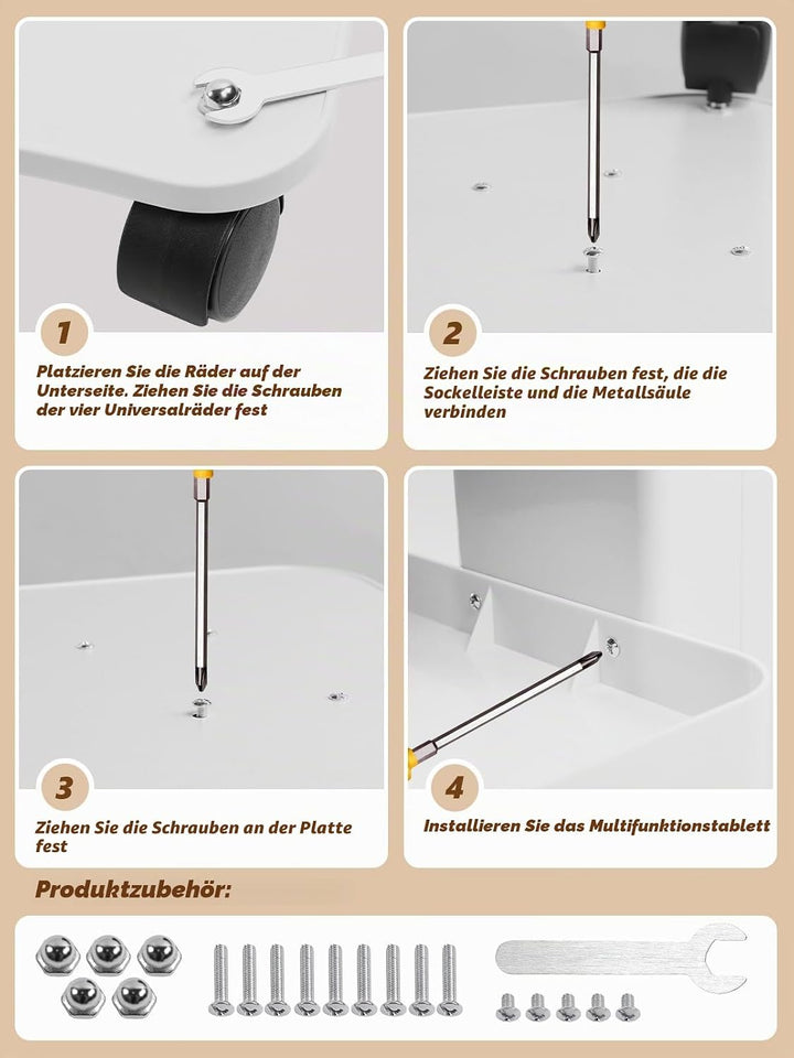 Kalolary Beauty Salon Trolley Tragbar Wagen mit Ablagefach & Universal Wheel Gerätewagen Friseur Rol