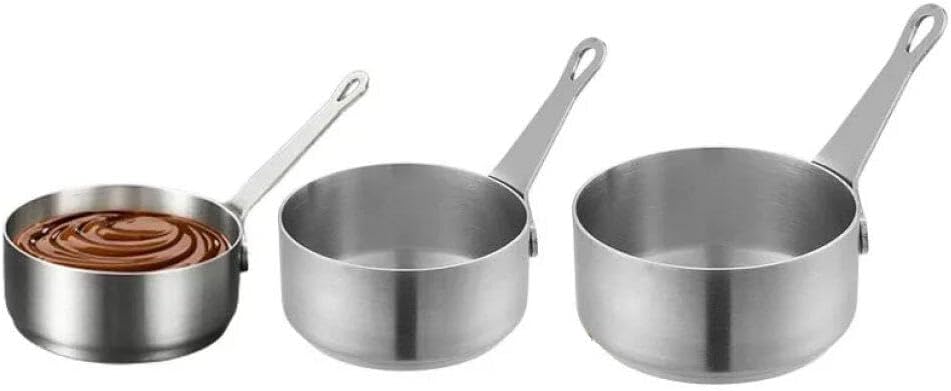 3 Stück Edelstahl-kochtopf, Kleiner Kochtopf, Milchtopf, Kaffeewärmer, Schokoladenbutter-schmelztöpf