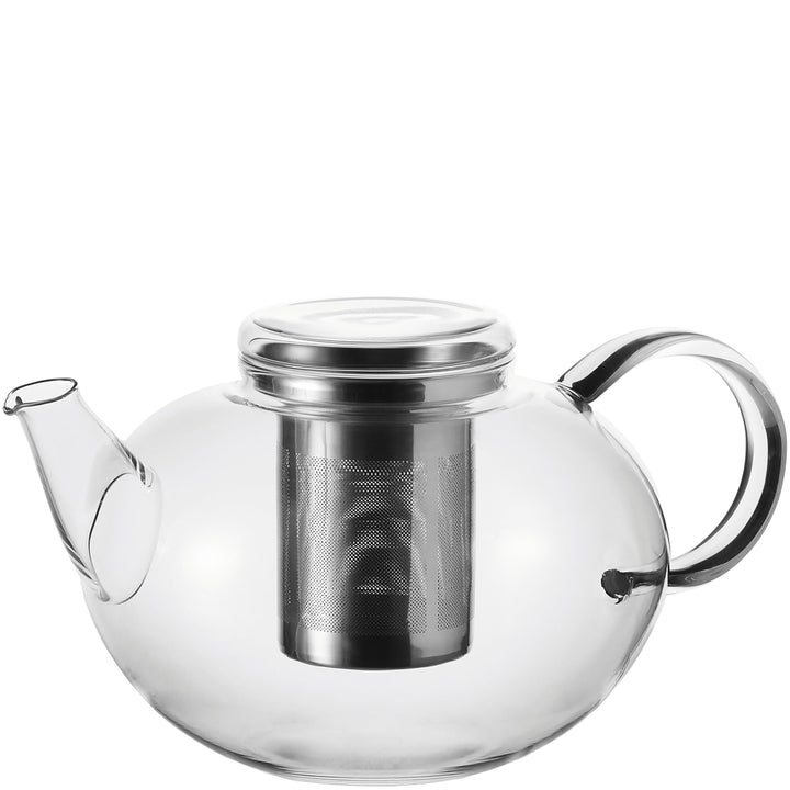 Leonardo Moon Teekanne, Teekrug aus Glas mit Deckel und Teesieb aus Edelstahl, handgefertigt, spülma