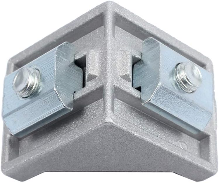 Justech 40x Eckwinkel Befestigungsmaterial für 4040 4080 Nut 8 Aluminium Extrusion Eckverbinder Alup