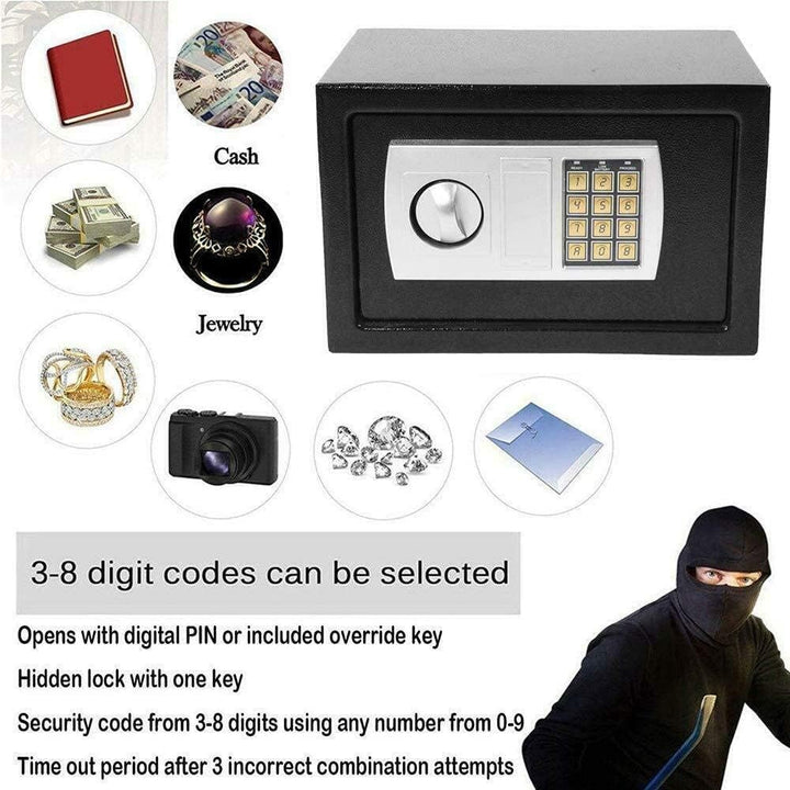 Hotelsafes Geldkassette Reisepass-Safe für Hotel Geldkassette aus massivem Stahl Elektronische Passw