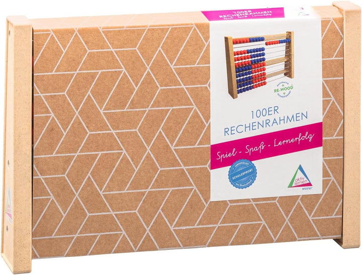 WISSNER® aktiv Lernen- Rechenrahmen rot/blau - RE-Wood® (Packung mit 2) Small (Packung mit 2), Small