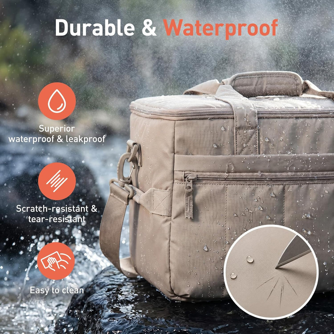 TOURIT Kühltasche 32L Isoliertasche Picknicktasche 48 Dosen | Wasserdichtem, Auslaufsicher, Leicht,