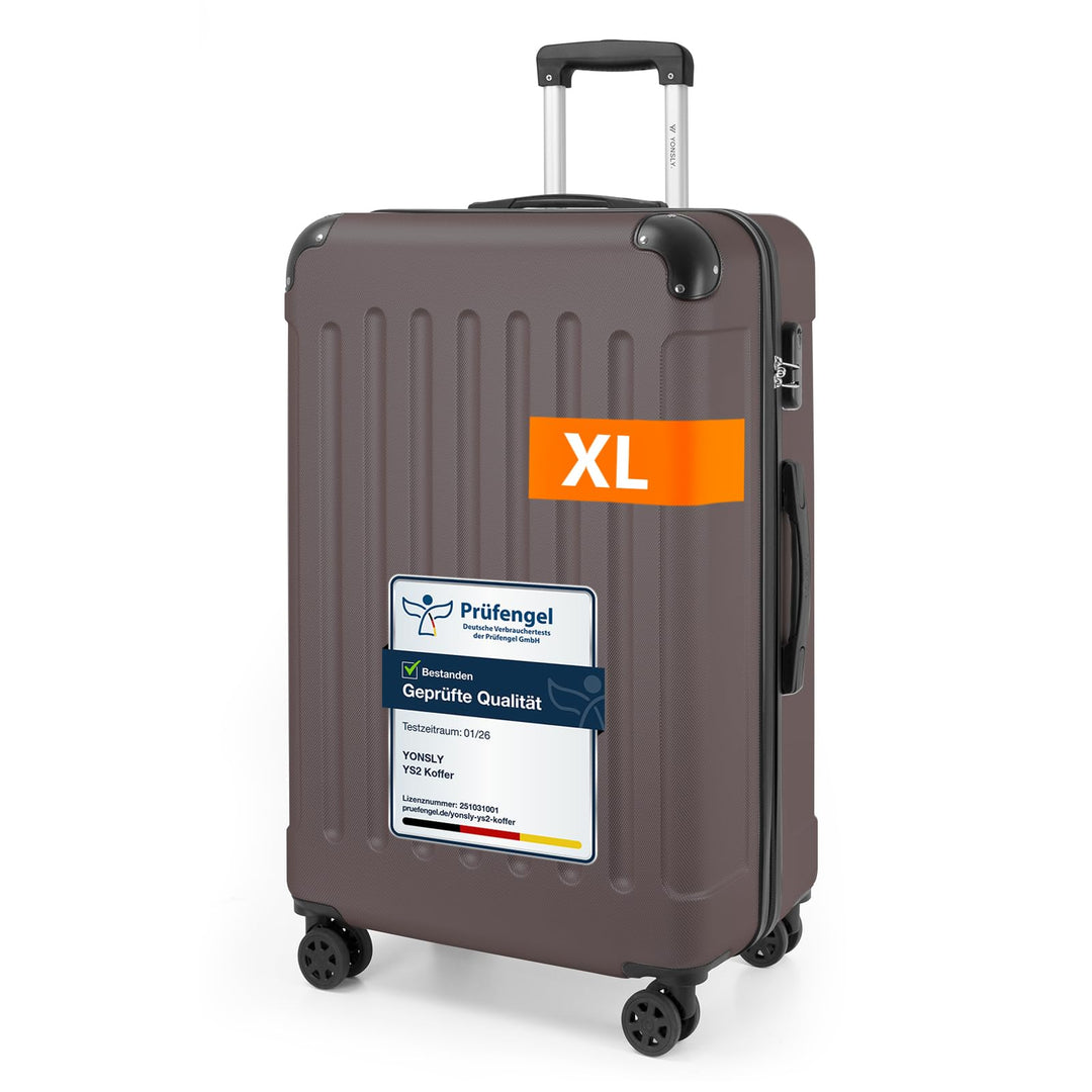 Gepäck Suitcase Reisekoffer, Trolley Rollkoffer Handgepäck, Hartschalenreisekoffer mit 360° Lenkroll