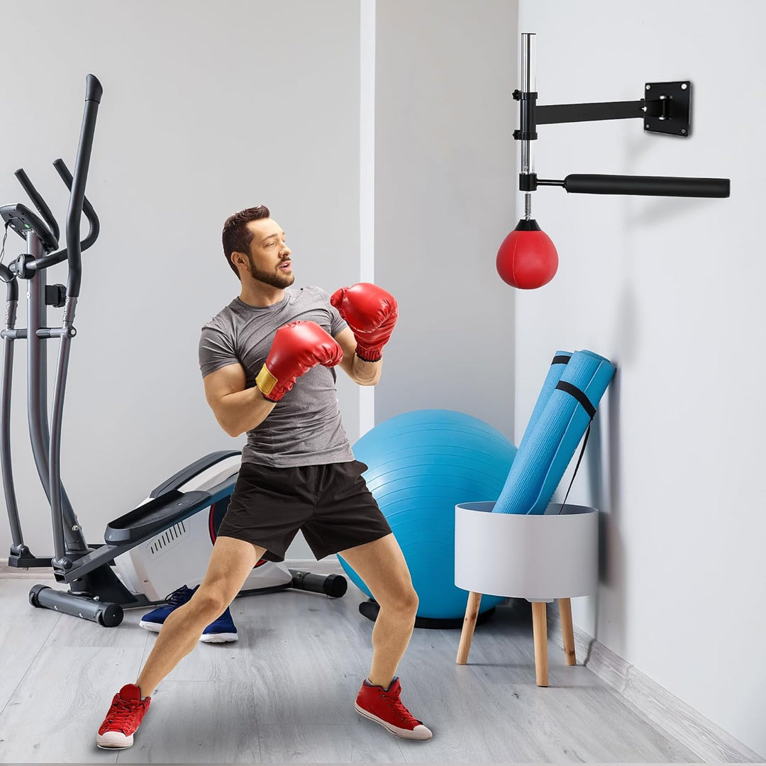 HOMCOM Boxgestell klappbar höhenverstellbar Boxtraining Wardhalterung mit drehbarer Reflexstange Spe
