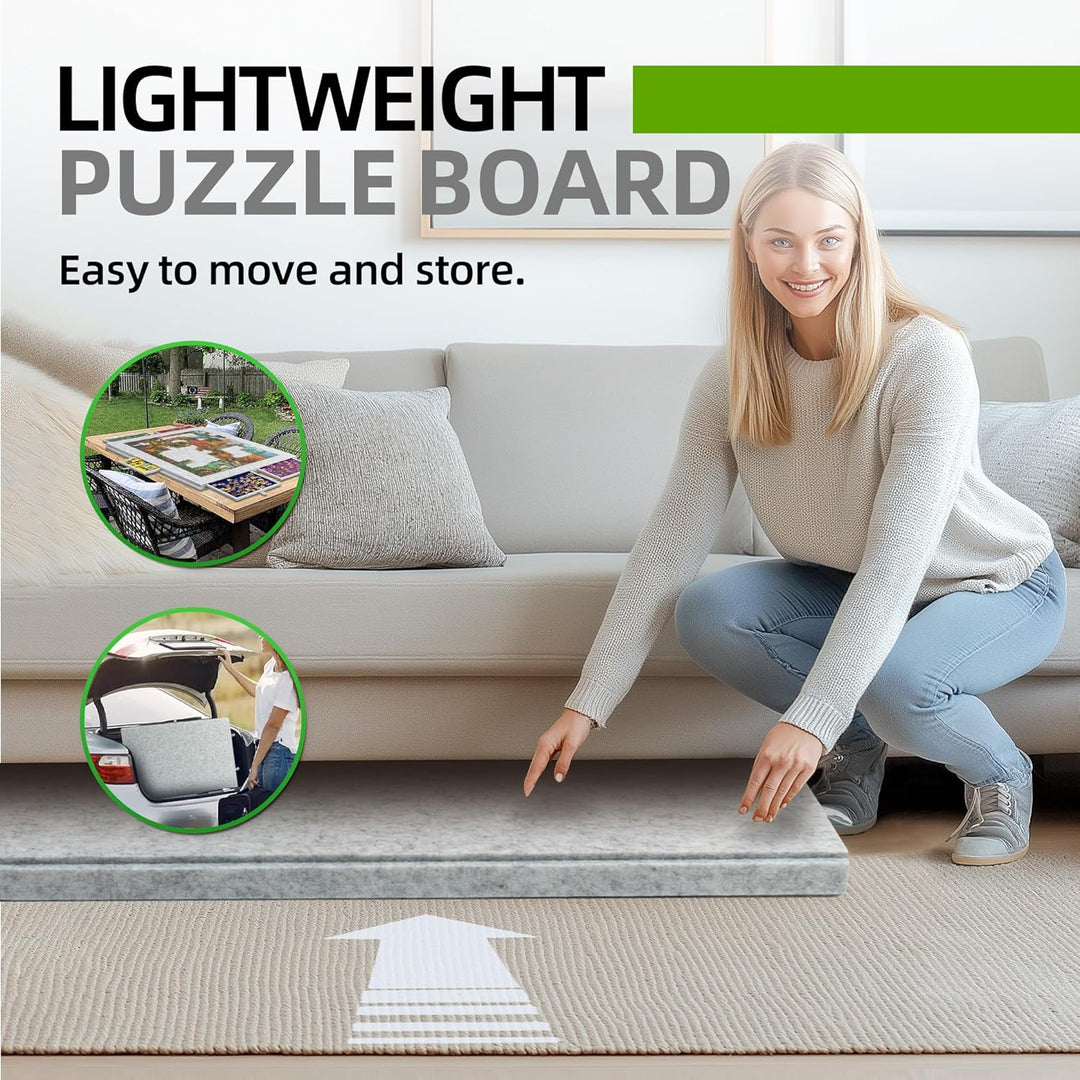 Lavievert 1500 Teile geneigtes Puzzlebrett mit 2-in-1 Design Ständer und Abdeckung und 6 Schubladen