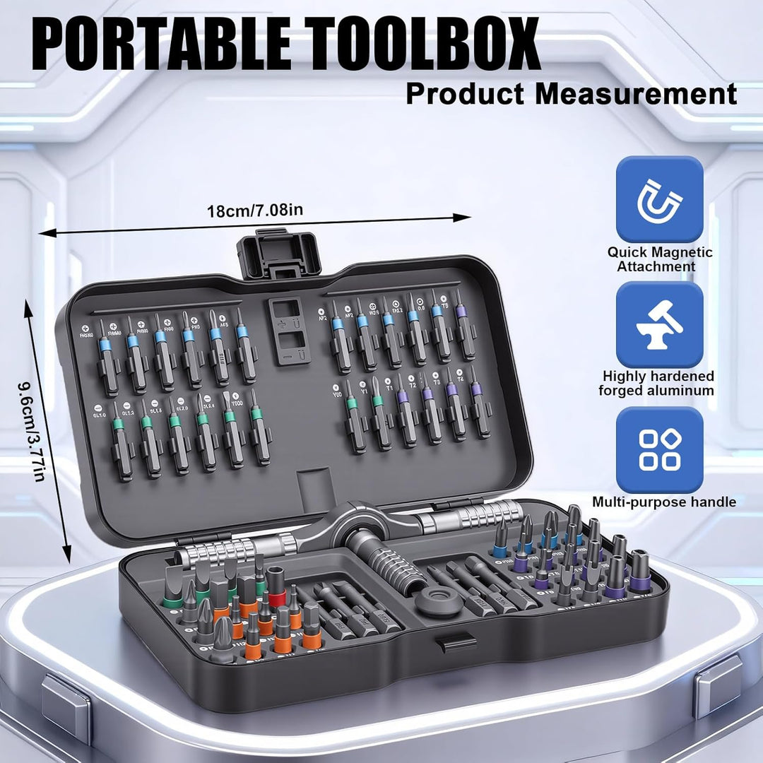 Yosoo Health Gear 66-in-1 Magnetisch Ratschen Schraubendreher Set mit Abnehmbarem Ratschengriff, Mul