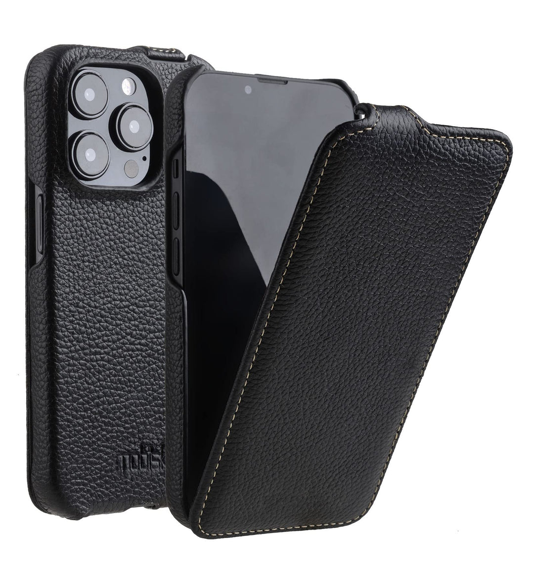 Hülle passend für Apple iPhone 14 PRO (6,1 Zoll), Handyhülle mit beschichtetem Leder, Case, Schutzhü
