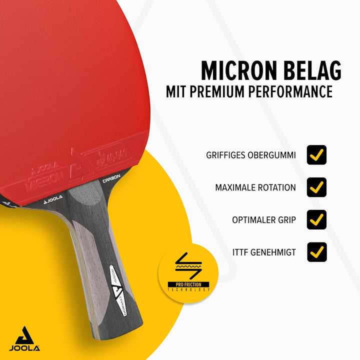 JOOLA ITTF zugelassener Profi Tischtennisschläger INFINITY CARBON, ‎MEGA CARBON und ROSSI CARBON für