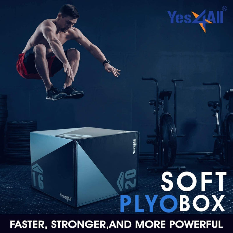 Yes4All 3 in 1 Soft Plyo Box, Sprungbox, Plyometric Box Plattform für Sprungtraining, Home Gym und O