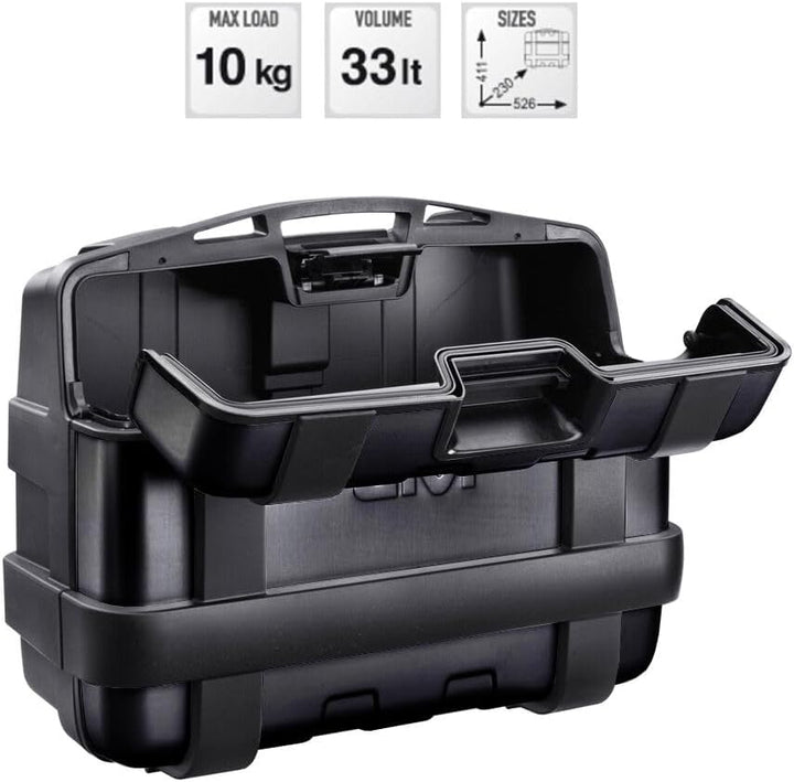 Givi TRK33BPACK2 Trekker 33 Koffer Satz Monokey, Schwarz, Schwarz