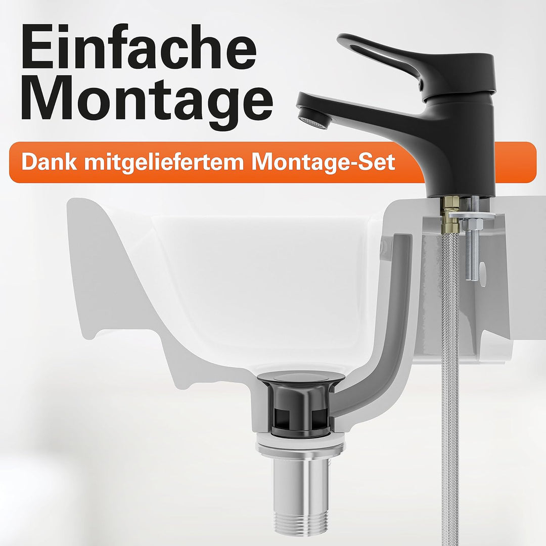 EISL NI075VEB VERONA Wasserhahn Bad, Mischbatterie für Waschbecken, Einhebelmischer Badezimmer, Wasc