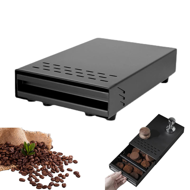 Kaffee-Klopfbox-Schublade, Kaffeesatz-Klopfbehälter mit Abnehmbarer Klopfstange Espresso-Klopfbox-Sc