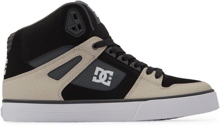 DC Shoes Herren Pure High-top Wc Sneaker 43 EU Black Grey Brown, 43 EU Black Grey Brown