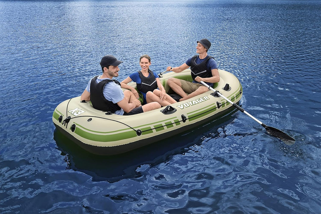 Hydro-Force 9'8" x 54 Voyager X3 aufblasbares Floss-Set | für bis zu 3 Erwachsene | inklusive Boot,