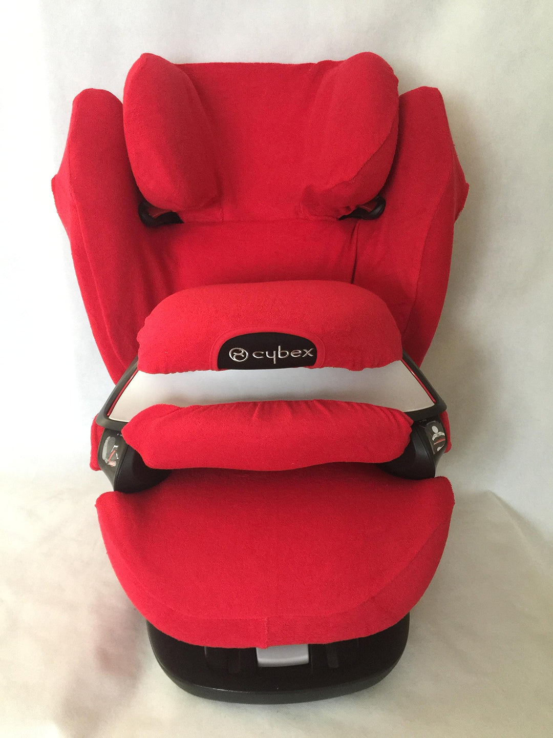 Sommerbezug Schonbezug für Cybex Pallas M und S + M- und S-Fix Frottee 100% Baumwolle rot + Wechselb